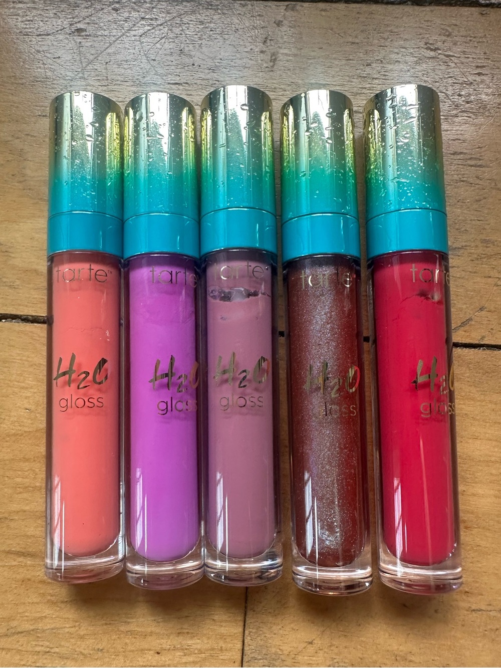 tarte H2O Gloss Set — Coral, Lavender, Mauve, Shimmery Brown, Raspberry